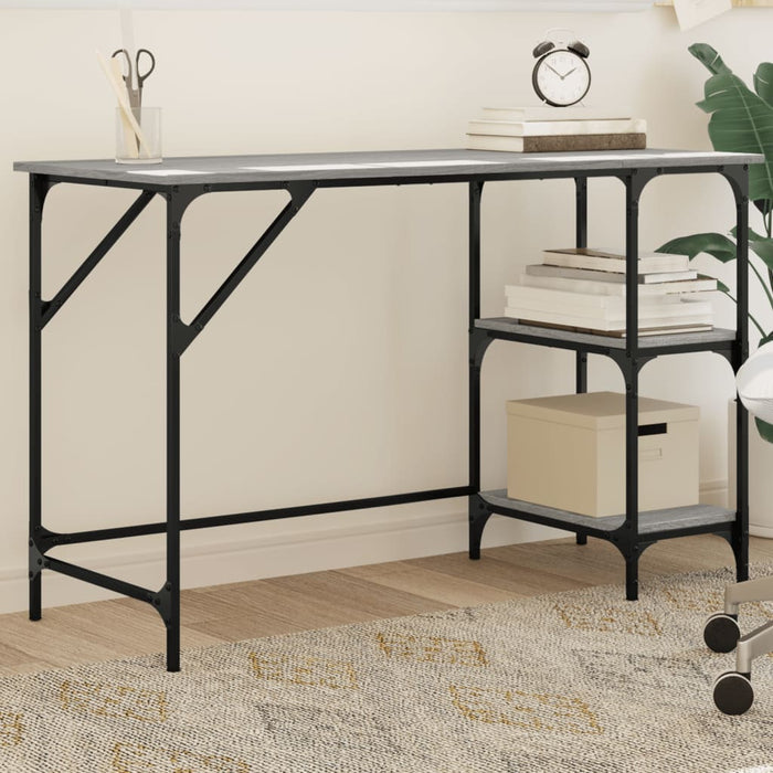 Birou, gri sonoma, 120x50x75 cm, metal și lemn prelucrat - WALTI WALTI