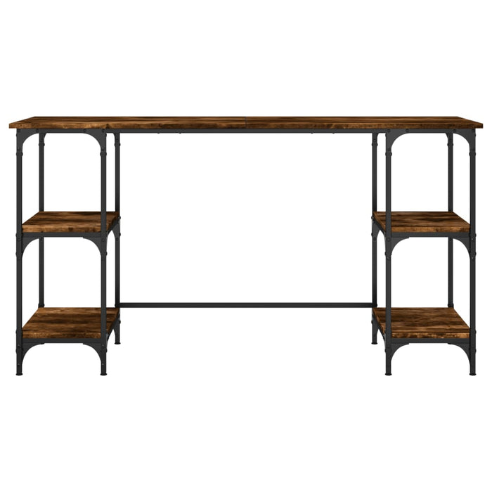 Birou, stejar fumuriu, 140x50x75 cm, metal și lemn prelucrat - WALTI WALTI