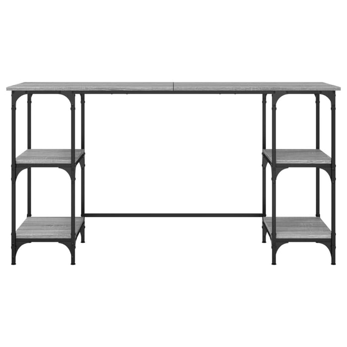 Birou, gri sonoma, 140x50x75 cm, metal și lemn prelucrat - WALTI WALTI