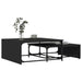 Mese suprapuse de cafea, 2 buc., negru, lemn prelucrat/metal - WALTI WALTI