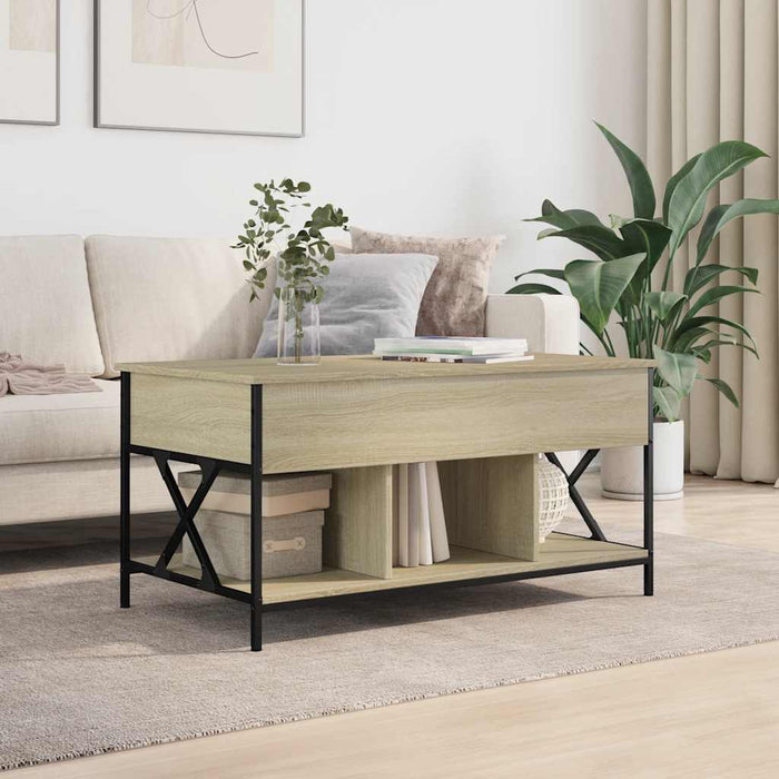 Măsuță de cafea stejar sonoma 100x55x50 cm lemn prelucrat/metal - WALTI WALTI