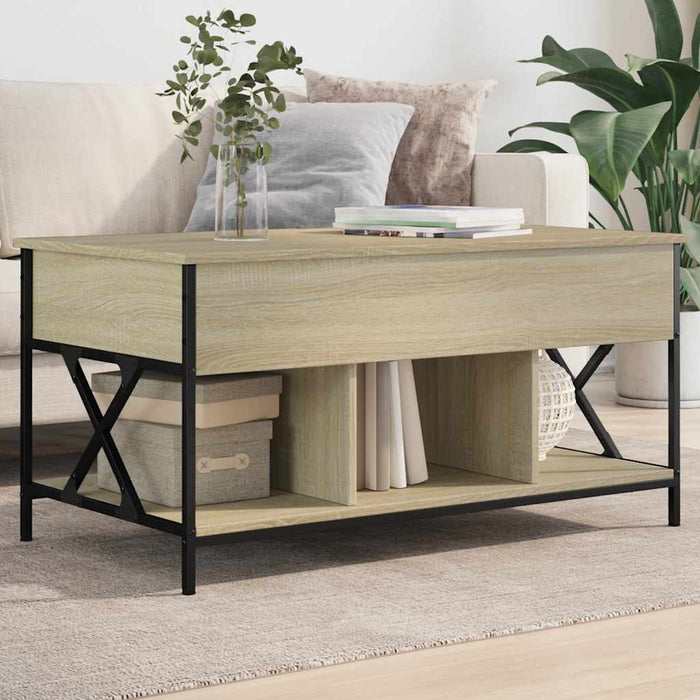 Măsuță de cafea stejar sonoma 100x55x50 cm lemn prelucrat/metal - WALTI WALTI