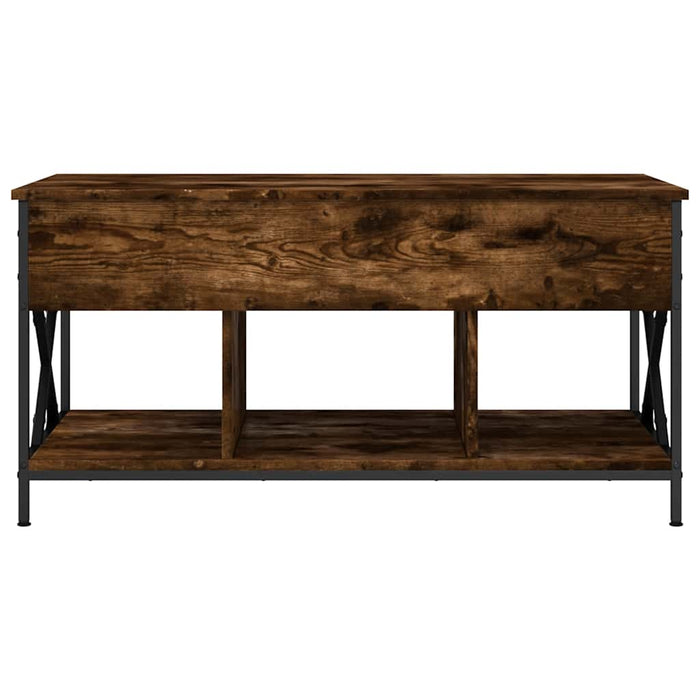 Măsuță de cafea stejar fumuriu 100x55x50cm lemn prelucrat/metal - WALTI WALTI