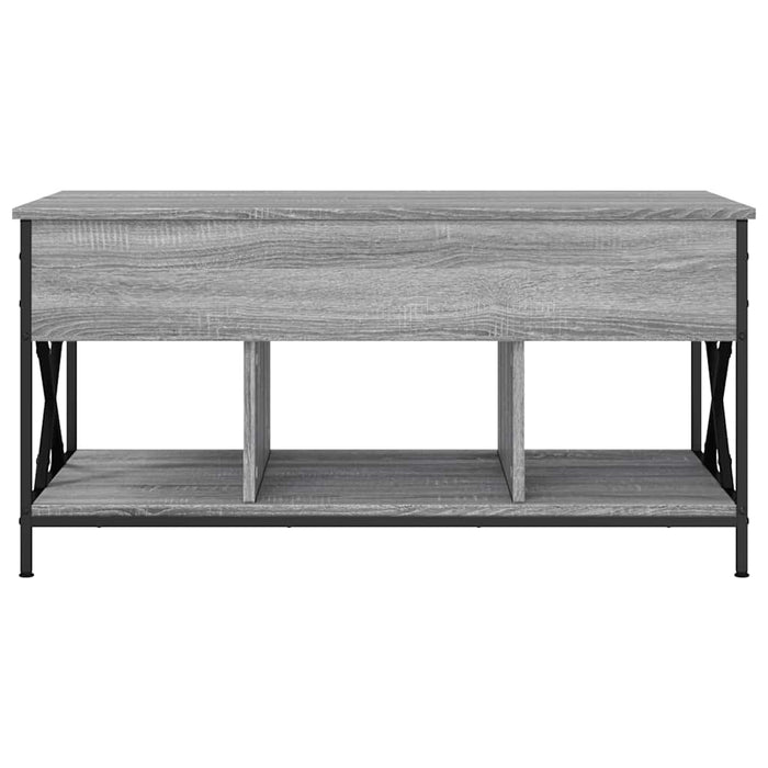 Măsuță de cafea gri sonoma 100x55x50 cm lemn prelucrat și metal - WALTI WALTI
