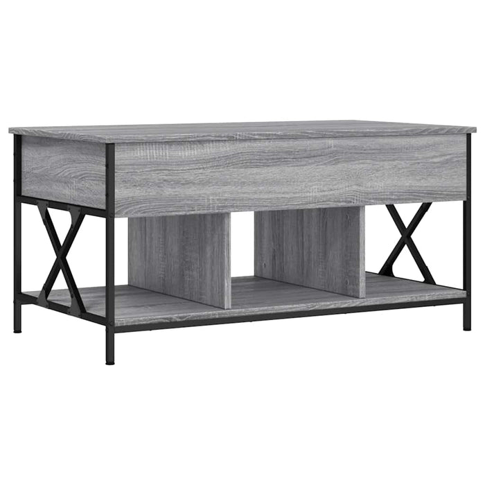 Măsuță de cafea gri sonoma 100x55x50 cm lemn prelucrat și metal - WALTI WALTI