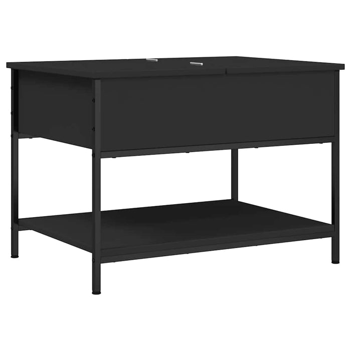 Măsuță de cafea, negru, 70x50x50 cm, lemn prelucrat și metal WALTI