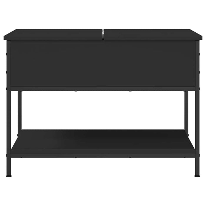 Măsuță de cafea, negru, 70x50x50 cm, lemn prelucrat și metal WALTI