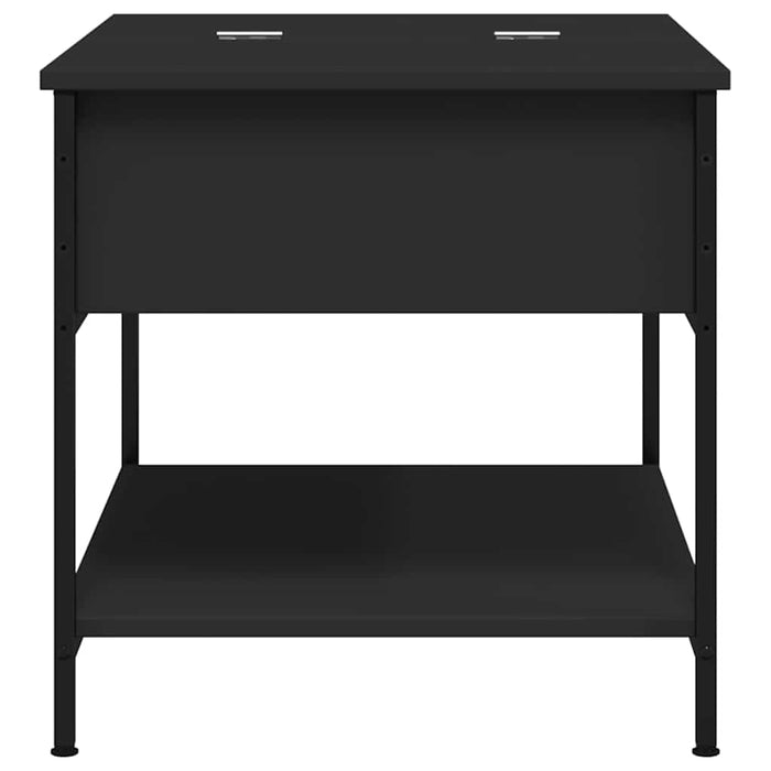 Măsuță de cafea, negru, 70x50x50 cm, lemn prelucrat și metal WALTI