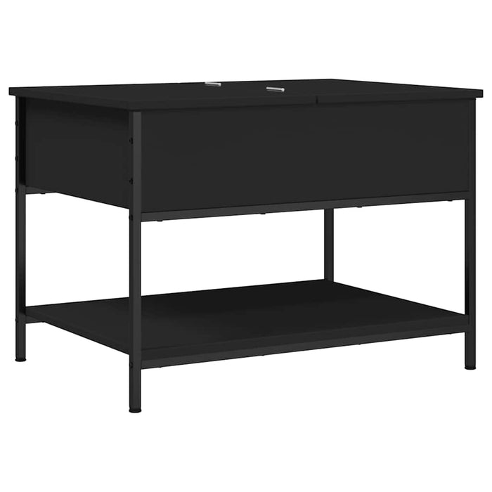 Măsuță de cafea, negru, 70x50x50 cm, lemn prelucrat și metal WALTI