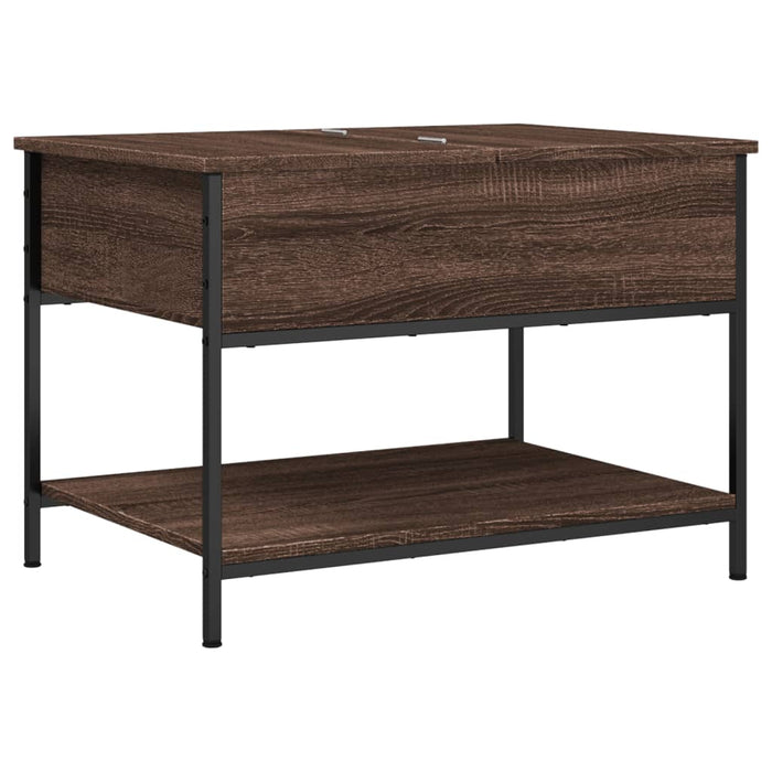 Măsuță de cafea stejar maro 70x50x50 cm lemn prelucrat și metal WALTI