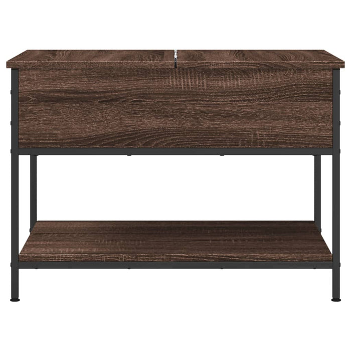 Măsuță de cafea stejar maro 70x50x50 cm lemn prelucrat și metal WALTI
