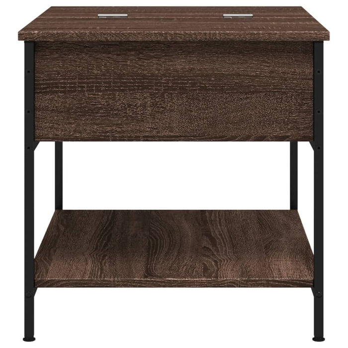 Măsuță de cafea stejar maro 70x50x50 cm lemn prelucrat și metal WALTI