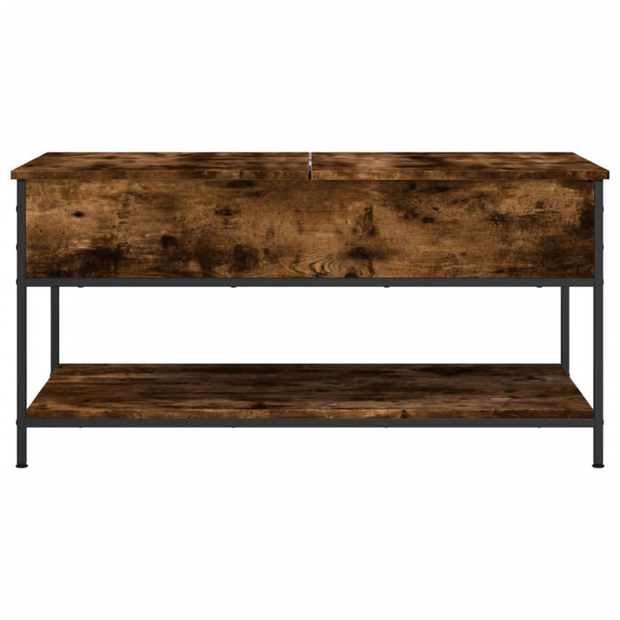 Măsuță de cafea stejar fumuriu 100x50x50cm lemn prelucrat/metal - WALTI WALTI