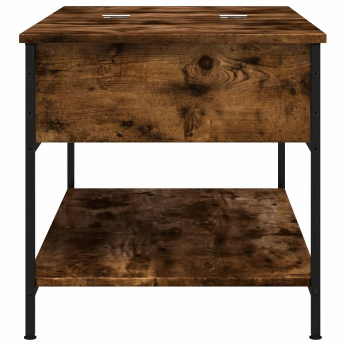 Măsuță de cafea stejar fumuriu 100x50x50cm lemn prelucrat/metal - WALTI WALTI