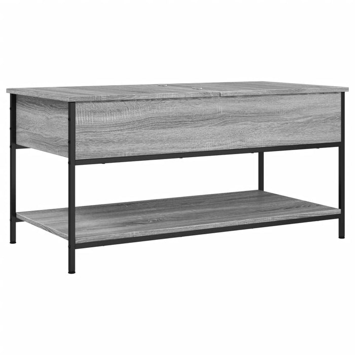 Măsuță de cafea gri sonoma 100x50x50 cm lemn prelucrat și metal WALTI