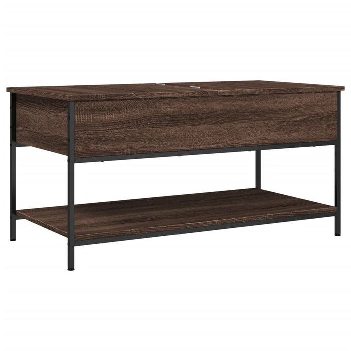 Măsuță de cafea stejar maro 100x50x50 cm lemn prelucrat/metal WALTI