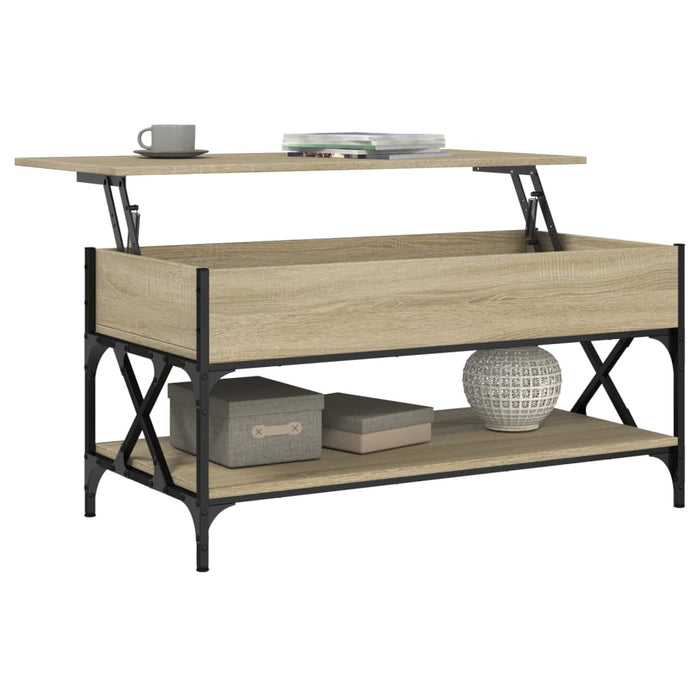 Măsuță de cafea stejar sonoma 100x50x50 cm lemn prelucrat/metal - WALTI WALTI