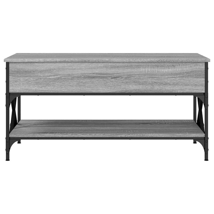 Măsuță de cafea gri sonoma 100x50x50 cm lemn prelucrat și metal - WALTI WALTI
