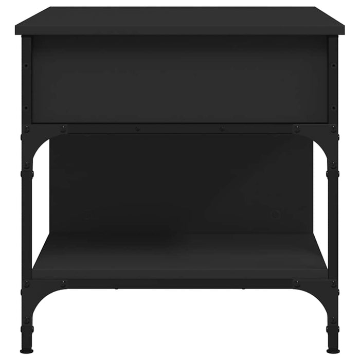 Măsuță de cafea, negru, 70x50x50 cm, lemn prelucrat și metal WALTI