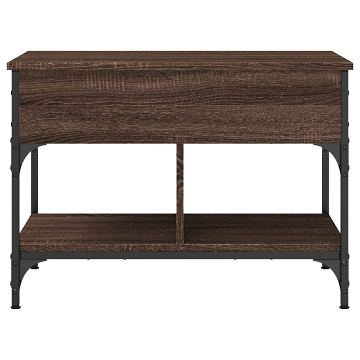Măsuță de cafea stejar maro 70x50x50 cm lemn prelucrat și metal - WALTI WALTI