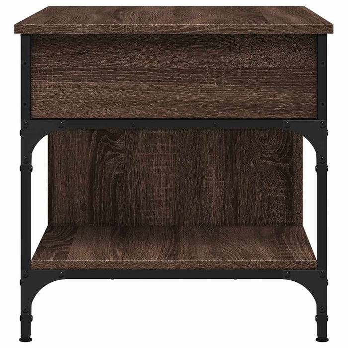Măsuță de cafea stejar maro 70x50x50 cm lemn prelucrat și metal - WALTI WALTI