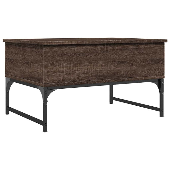 Măsuță de cafea stejar maro 70x50x40 cm lemn prelucrat și metal - WALTI WALTI
