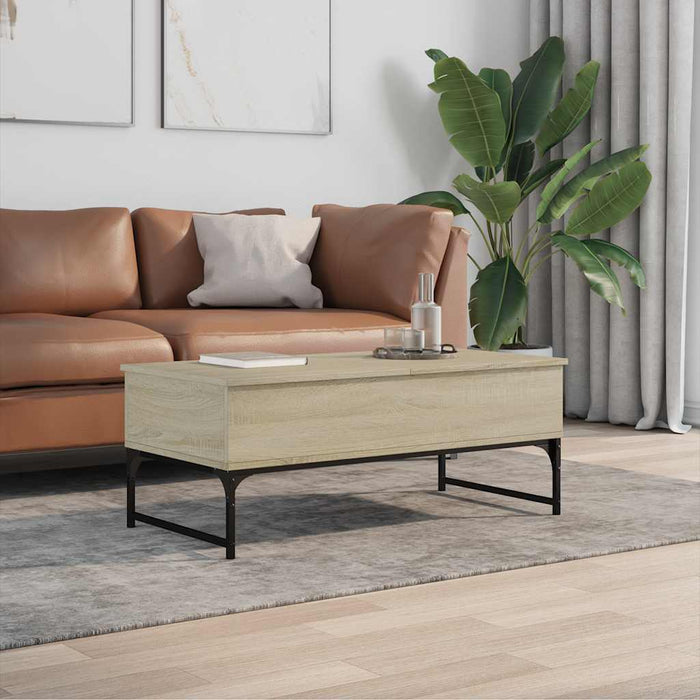 Măsuță de cafea stejar sonoma 100x50x40 cm lemn prelucrat/metal - WALTI WALTI