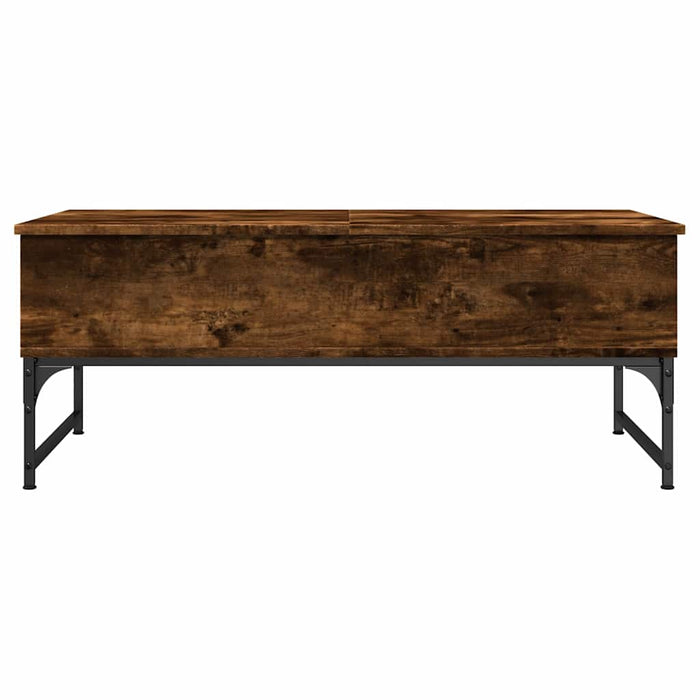 Măsuță de cafea stejar fumuriu 100x50x40cm lemn prelucrat/metal - WALTI WALTI