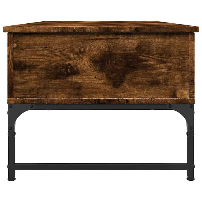 Măsuță de cafea stejar fumuriu 100x50x40cm lemn prelucrat/metal - WALTI WALTI