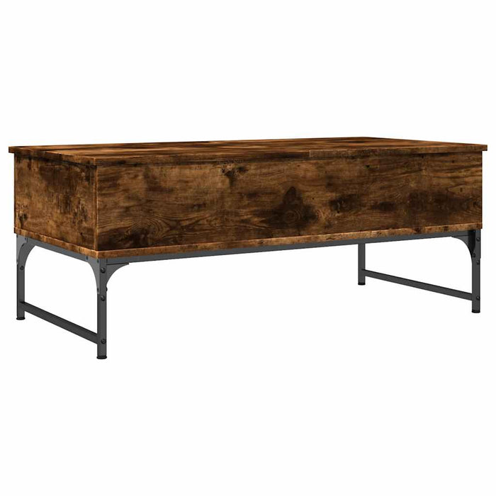 Măsuță de cafea stejar fumuriu 100x50x40cm lemn prelucrat/metal - WALTI WALTI