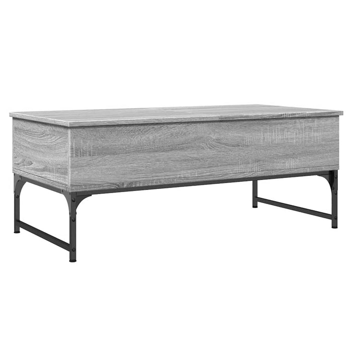 Măsuță de cafea, gri sonoma, 100x50x40 cm, lemn prelucrat/metal - WALTI WALTI