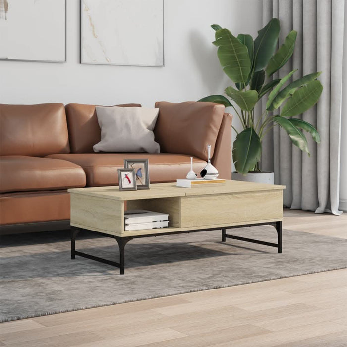 Măsuță cafea stejar sonoma 100x50x35 cm lemn prelucrat și metal - WALTI WALTI