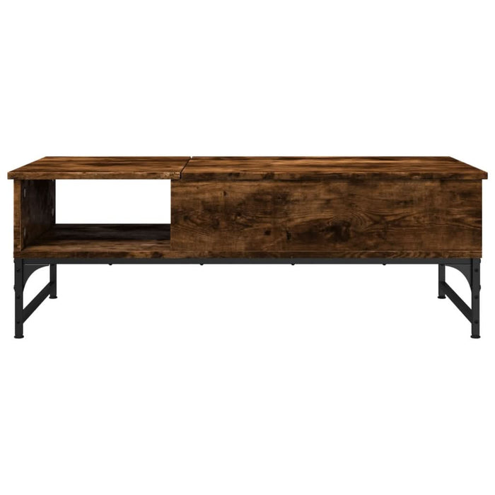 Măsuță de cafea stejar fumuriu 100x50x35cm lemn prelucrat/metal - WALTI WALTI