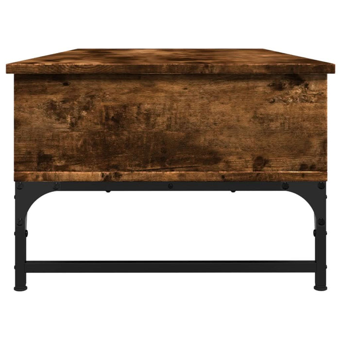 Măsuță de cafea stejar fumuriu 100x50x35cm lemn prelucrat/metal - WALTI WALTI