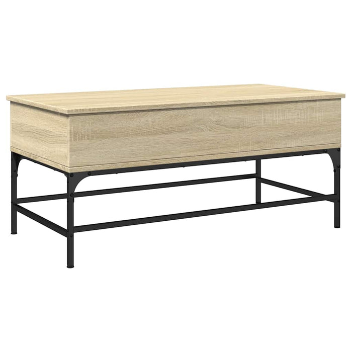 Măsuță cafea stejar sonoma 100x50x45 cm lemn prelucrat și metal - WALTI WALTI