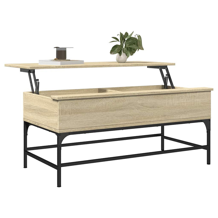 Măsuță cafea stejar sonoma 100x50x45 cm lemn prelucrat și metal - WALTI WALTI