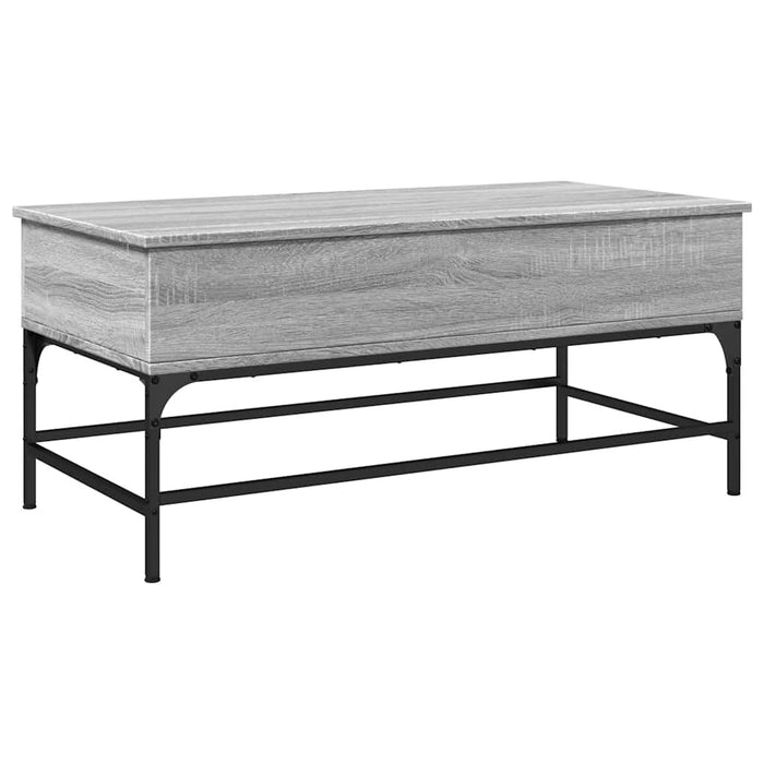 Măsuță de cafea, gri sonoma, 100x50x45 cm, lemn prelucrat/metal - WALTI WALTI
