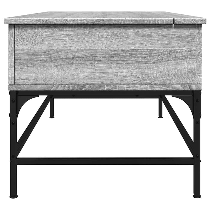 Măsuță de cafea, gri sonoma, 100x50x45 cm, lemn prelucrat/metal - WALTI WALTI