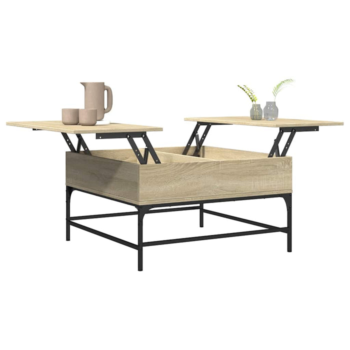 Măsuță cafea, stejar sonoma, 80x80x45 cm, lemn prelucrat/metal - WALTI WALTI