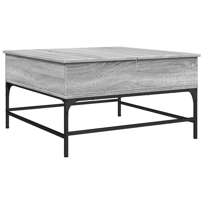 Măsuță de cafea gri sonoma 80x80x45 cm lemn prelucrat și metal - WALTI WALTI