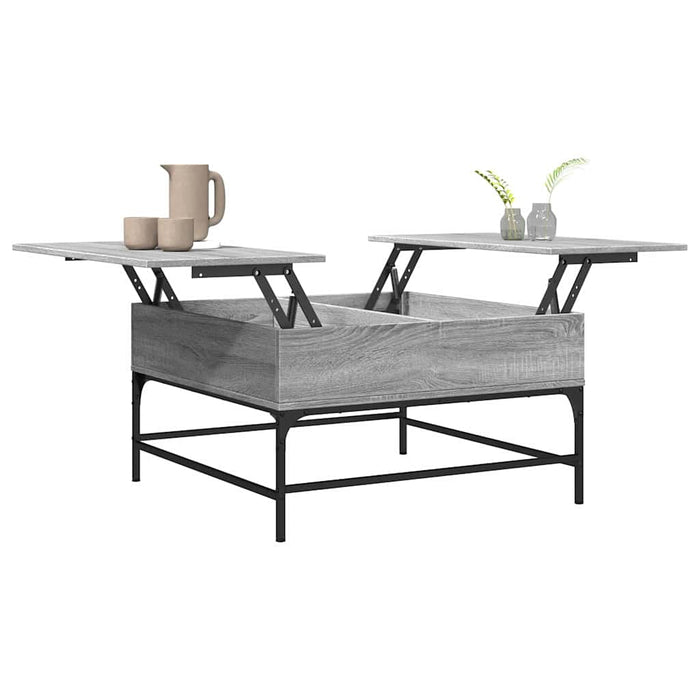 Măsuță de cafea gri sonoma 80x80x45 cm lemn prelucrat și metal - WALTI WALTI