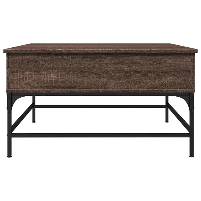 Măsuță de cafea, stejar maro, 80x80x45 cm, lemn prelucrat/metal WALTI