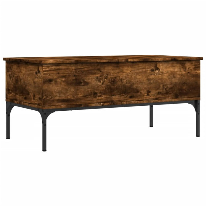 Măsuță cafea, stejar fumuriu 100x50x45 cm lemn prelucrat/metal - WALTI WALTI