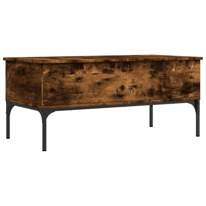 Măsuță cafea, stejar fumuriu 100x50x45 cm lemn prelucrat/metal - WALTI WALTI