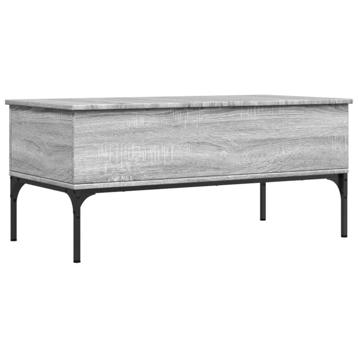 Măsuță de cafea, gri sonoma, 100x50x45 cm, lemn prelucrat/metal - WALTI WALTI