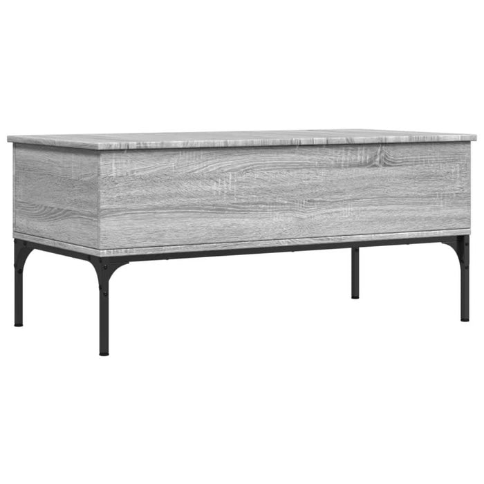 Măsuță de cafea, gri sonoma, 100x50x45 cm, lemn prelucrat/metal - WALTI WALTI
