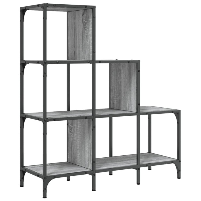 Bibliotecă, gri sonoma, 92x30x102 cm, lemn prelucrat/metal - WALTI WALTI