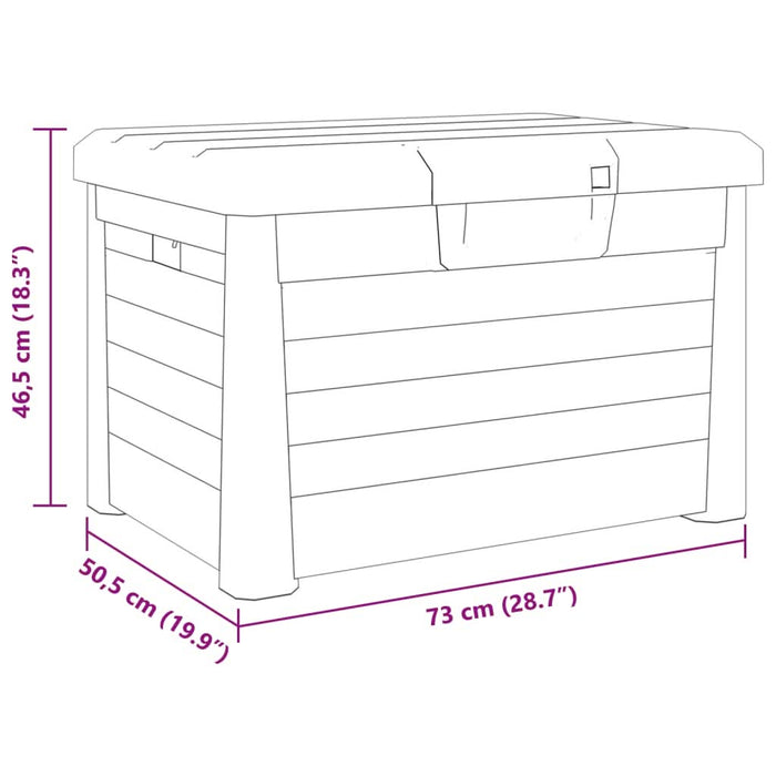 Cutie de perne exterior antracit 73x50,5x46,5 cm polipropilenă - WALTI WALTI