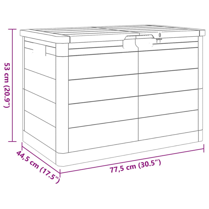 Cutie de perne exterior antracit 77,5x44,5x53 cm polipropilenă - WALTI WALTI
