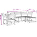 Set mobilier relaxare de grădină 5 piese alb lemn masiv de pin - WALTI WALTI